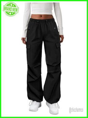 Waterproof Cargo Pants Women Baggy Hiking Pants with Pockets Travel